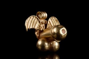 ROMAN GOLD WINGED PHALLIC PENDANT