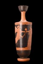 VERY TALL GREEK RED-FIGURE LEKYTHOS ORIGINAL 1971 INVOICE