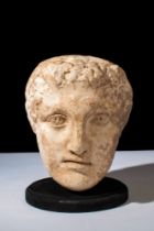ROMAN MARBLE HEAD OF A YOUTH