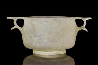 RARE GREEK CUT GLASS SKYPHOS