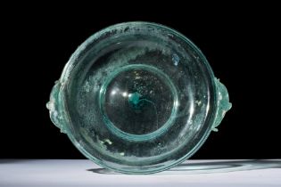 HUGE ROMAN GLASS PLATE