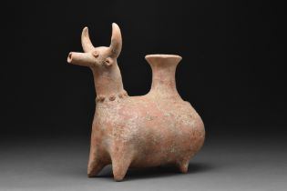 WESTERN ASIATIC TERRACOTTA ZOOMORPHIC VESSEL