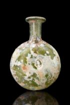 ROMAN GLASS PILGRIM'S FLASK