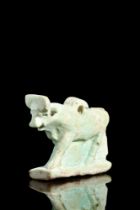 EGYPTIAN FAIENCE AMULET OF APIS BULL