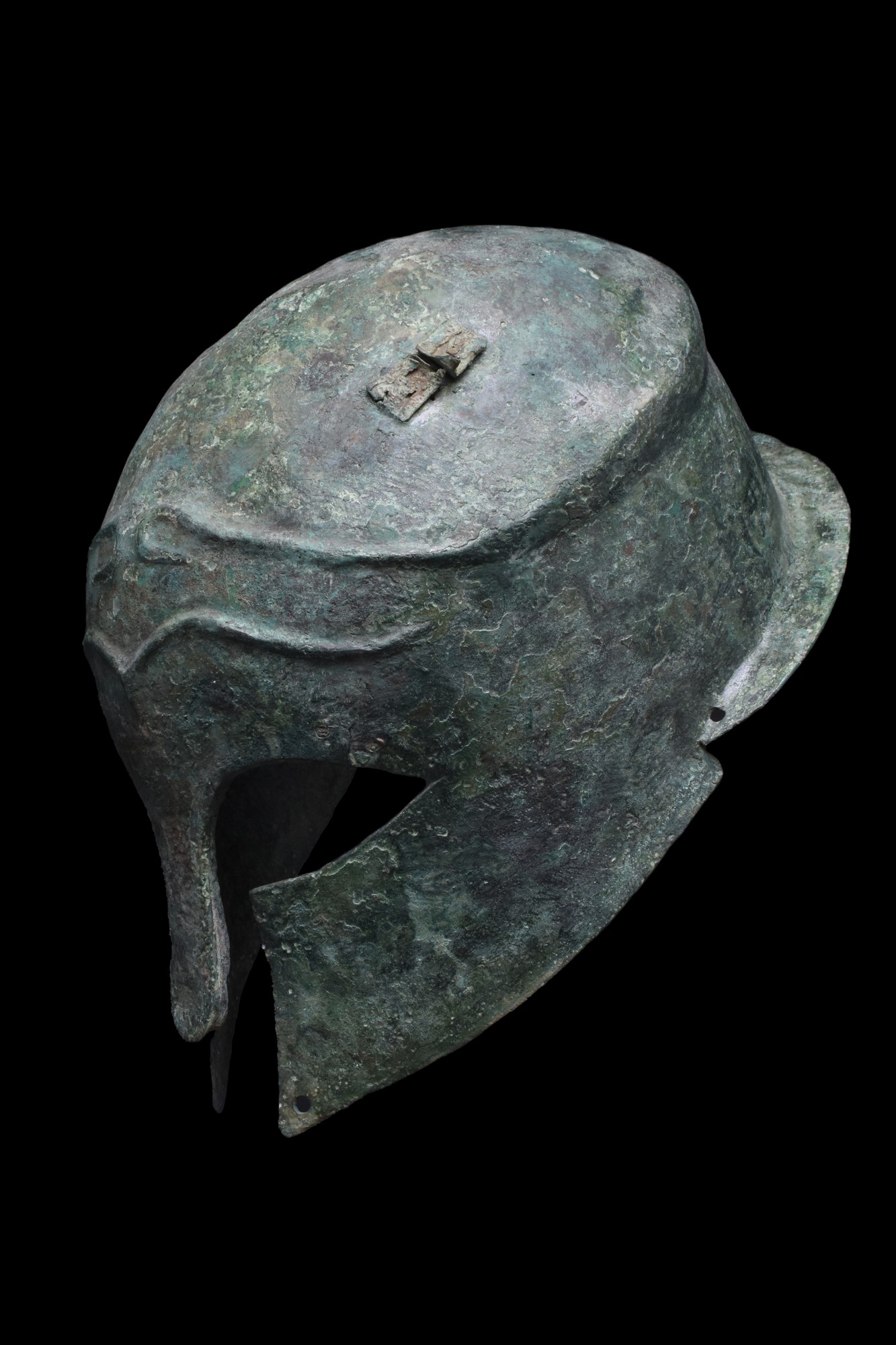 RARE GREEK CORINTHIAN BRONZE HELMET - Bild 3 aus 5