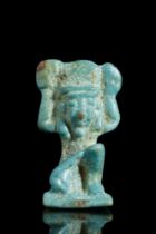 EGYPTIAN FAIENCE AMULET OF SHU