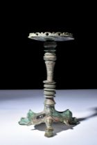 ROMAN BRONZE OIL LAMP TRIPOD STAND