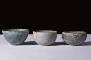 BACTRIAN GROUP OF THREE SCHIST BOWLS