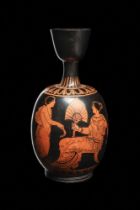 RARE APULIAN ILIUPERSIS PAINTER RED-FIGURE LEKYTHOS