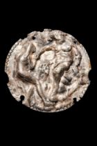 RARE ROMAN SILVER PHALERA WITH HERCULES