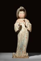 CHINESE TANG DYNASTY POTTERY FAT LADY - TL TESTED