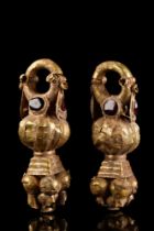 HELLENISTIC MATCHED PAIR OF GOLD EARRINGS