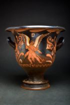ATTIC RED-FIGURE KRATER WITH HYPNOS