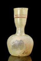 ROMAN GLASS BOTTLE WITH THREADING