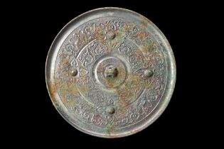 CHINESE TANG DYNASTY BRONZE MIRROR