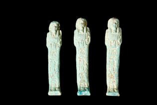 EGYPTIAN FAIENCE USHABTI GROUP