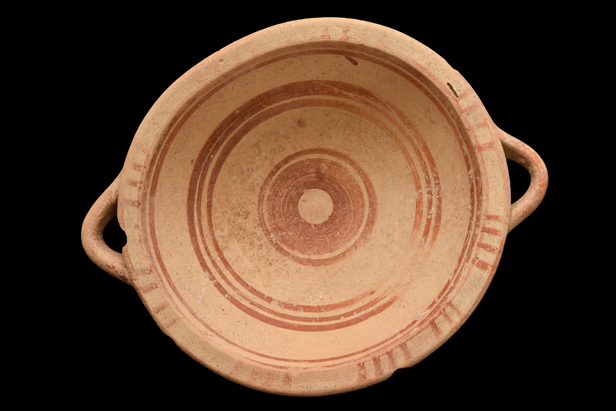 CYPRIOT TWO-HANDLED POTTERY DISH