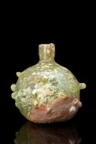 SPIKED ROMAN GLASS FLASK