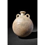 SASANIAN POTTERY PILGRIM FLASK