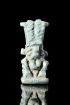 EGYPTIAN FAIENCE AMULET OF BES