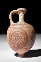 CYPRIOT TERRACOTTA BICHROME JUG