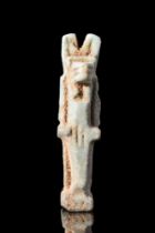 EGYPTIAN FAIENCE AMULET OF ANUBIS