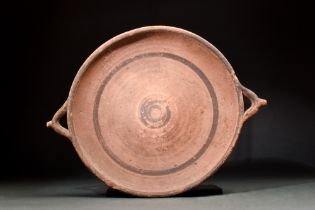 LARGE CYPRO-GEOMETRIC HANDLED BOWL