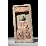 CHINESE NORTHERN WEI TERRACOTTA BUDDHIST TILE