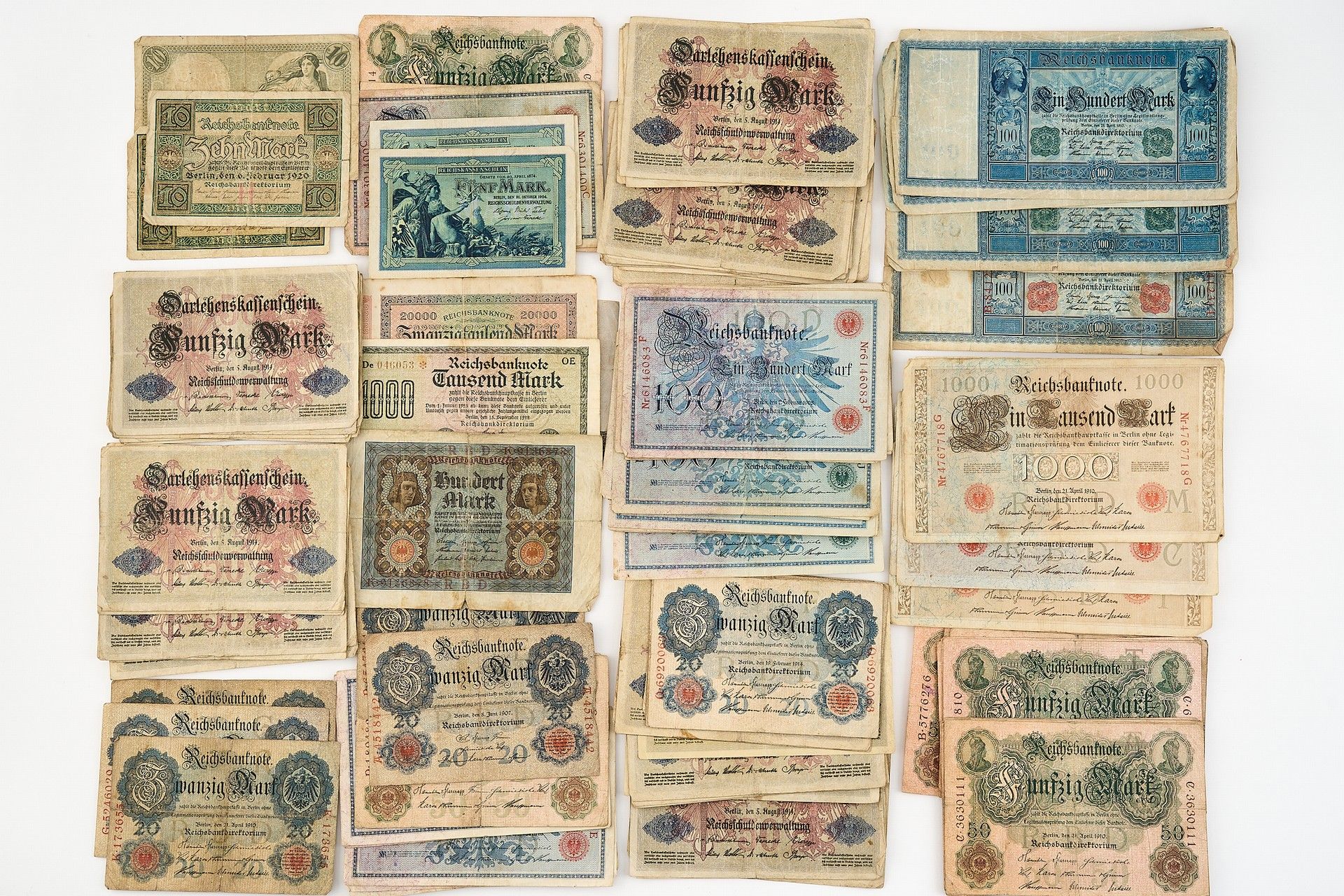 Konvolut Reichsbanknoten