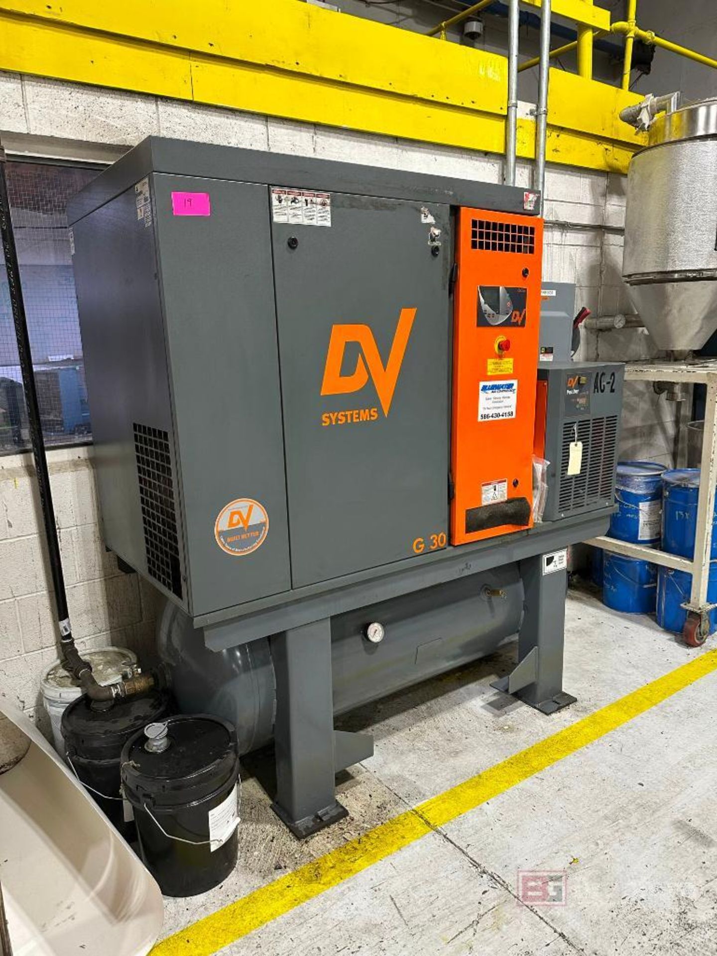 DV Systems Model G30TDVSD 30-HP Rotary Screw Air Compressor