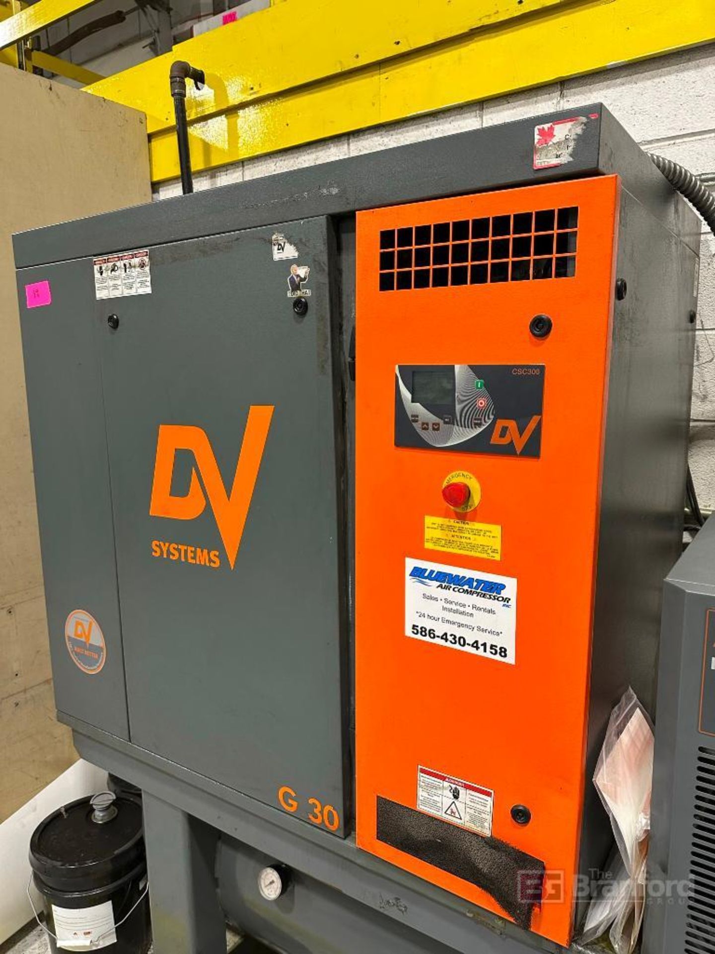 DV Systems Model G30TDVSD 30-HP Rotary Screw Air Compressor - Image 4 of 11