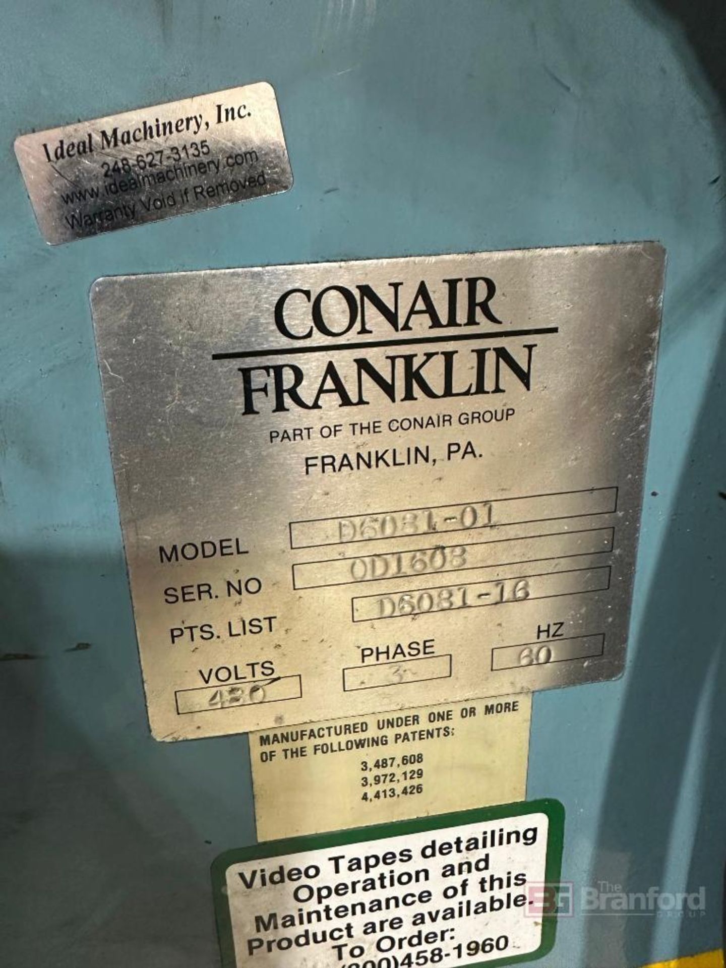 Conair/Franklin Model D6081-01 Compu-Dry Predrying System - Image 5 of 5