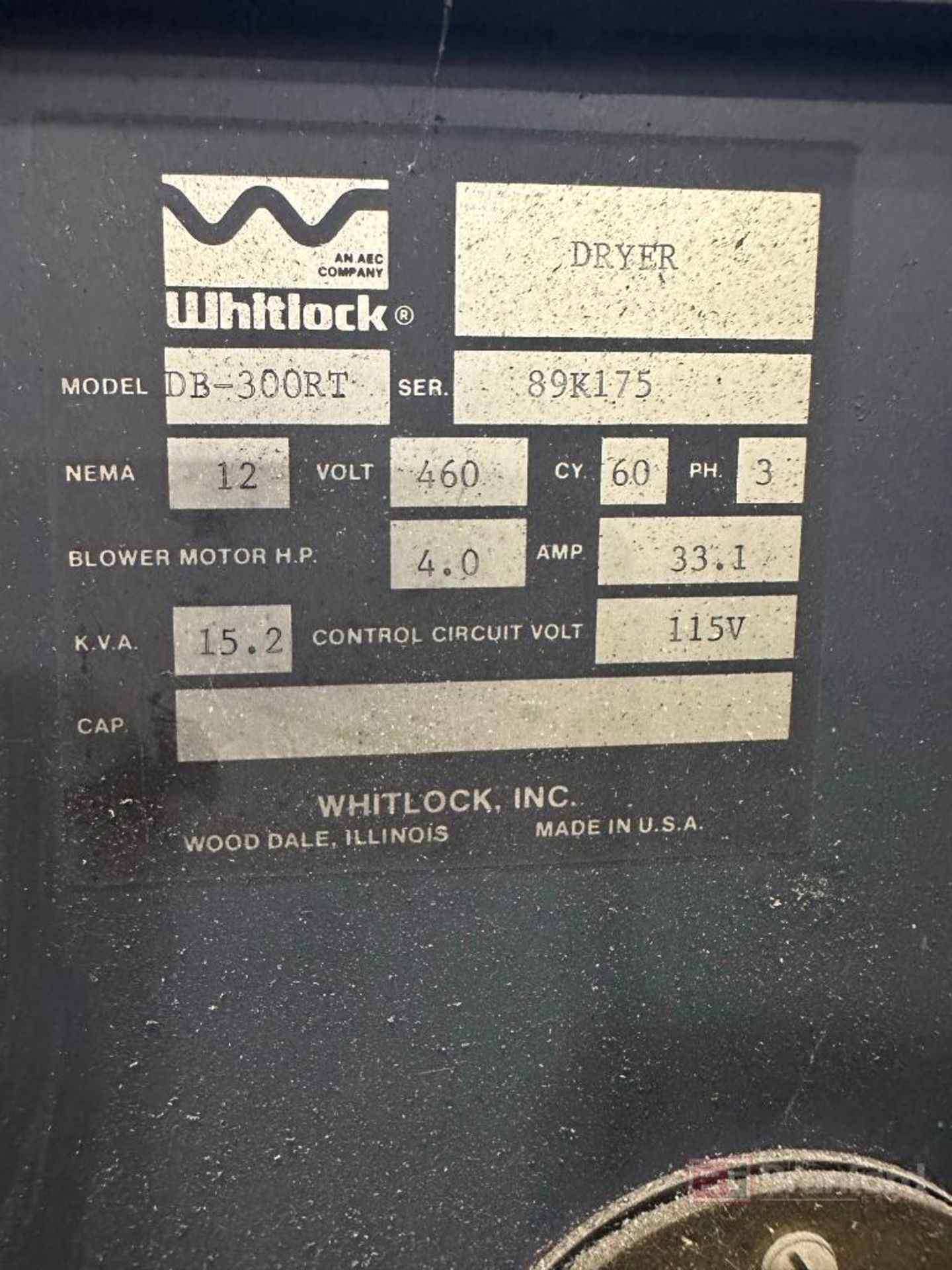 AEC/Whitlock DB300RT Dryer - Image 4 of 4