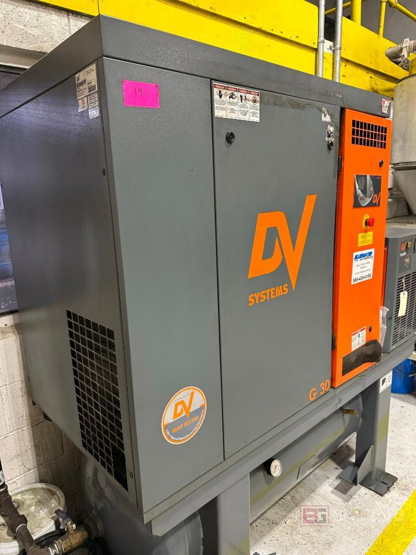 DV Systems Model G30TDVSD 30-HP Rotary Screw Air Compressor - Image 6 of 11