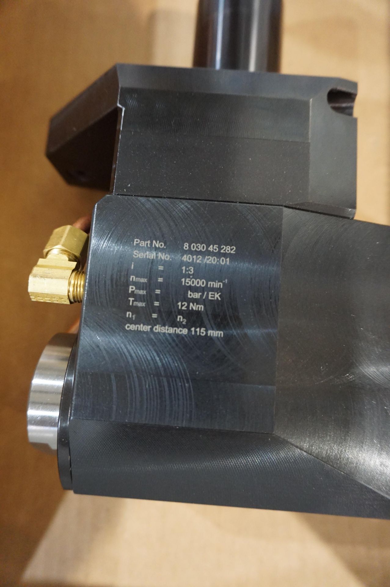 HEIMATEC HIGH SPEED DRIVEN TOOL HOLDER FOR MAZAK HQR, 15,000 RPM, PART NO 803045282, S/N 4012 / 20: - Image 3 of 3