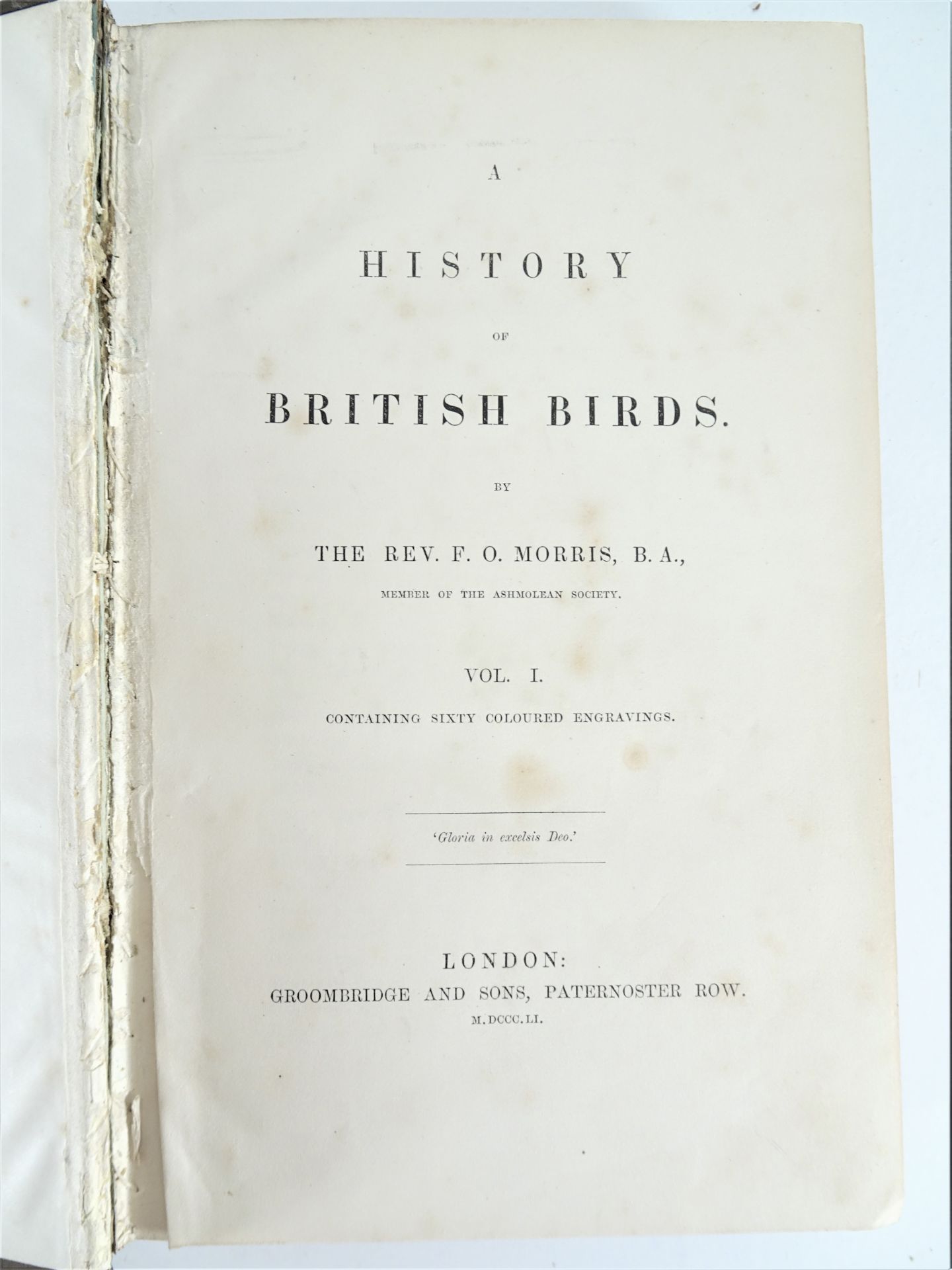 |Birds| Morris F.O., "A history of British birds", 1851-1857, first edition. London, Groombridge& - Image 2 of 12