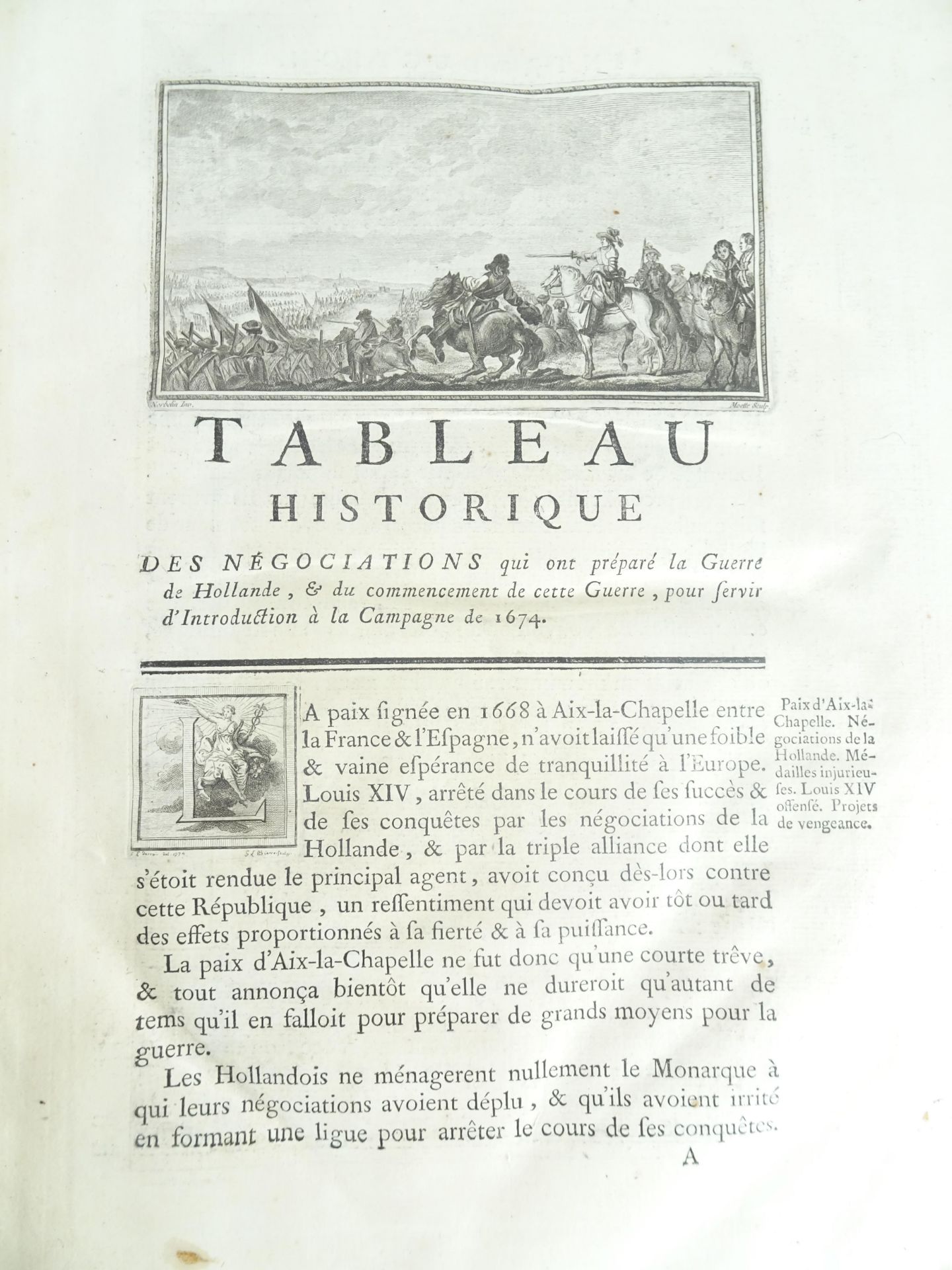 |Histoire Militaire| Chevalier de Beaurain, Histoire de la Campagne de 1674 en Flandre précédé d' - Image 5 of 19