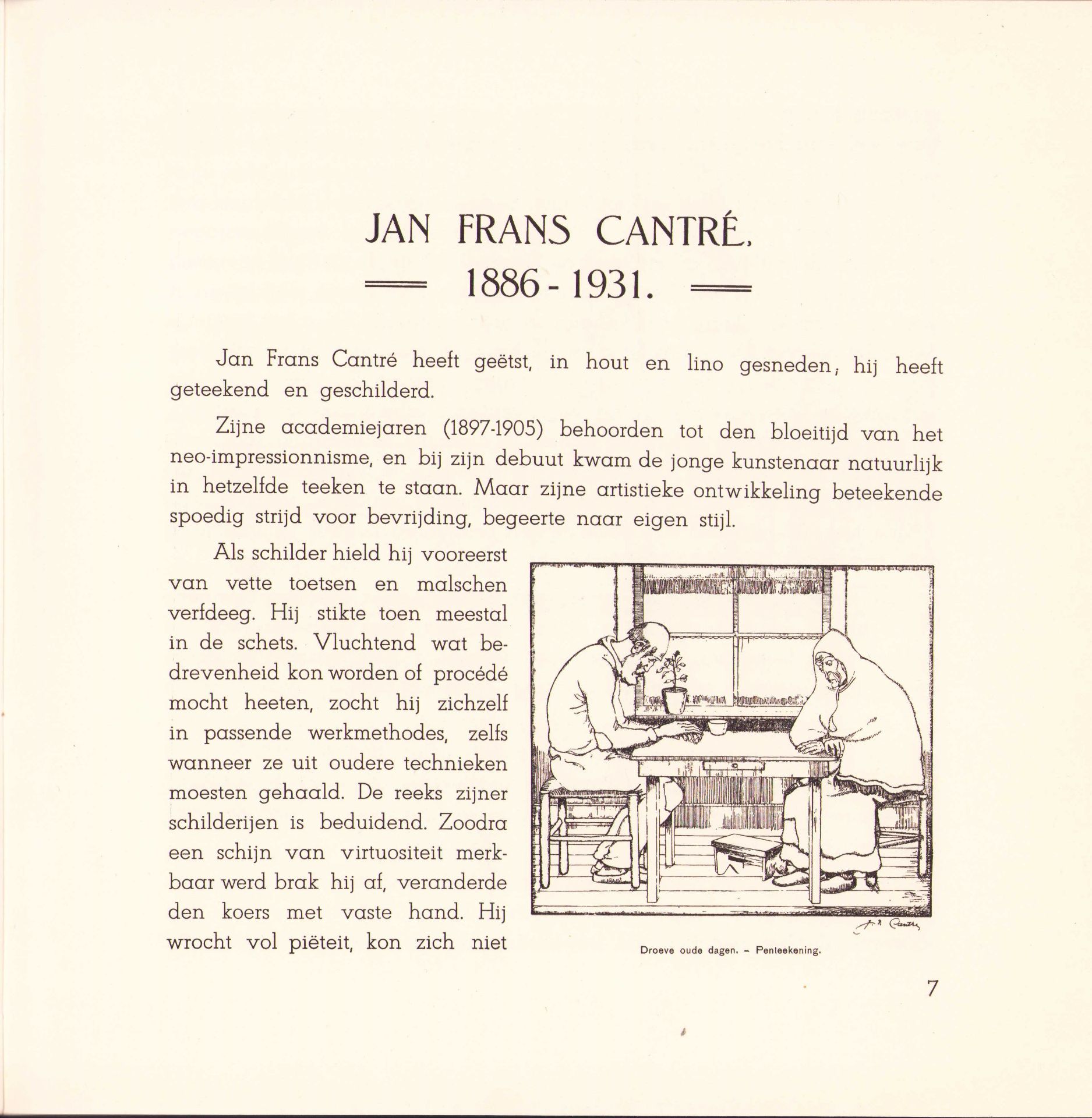 |Art| "Jan Frans Cantré Xylograaf", 193. Uitgave van de Koninklijke Academie van Schoone Kunsten, - Image 3 of 9