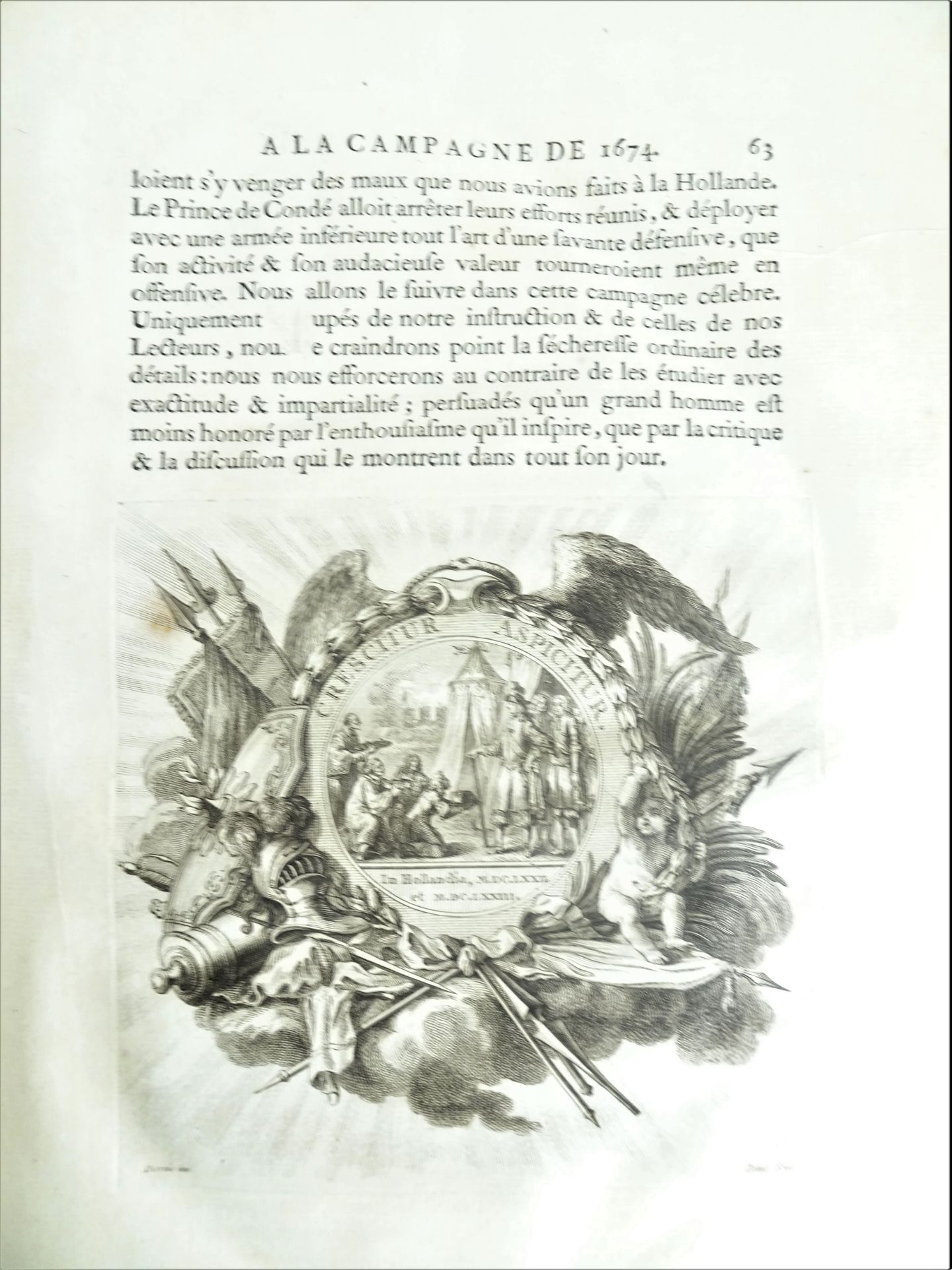 |Histoire Militaire| Chevalier de Beaurain, Histoire de la Campagne de 1674 en Flandre précédé d' - Image 6 of 19