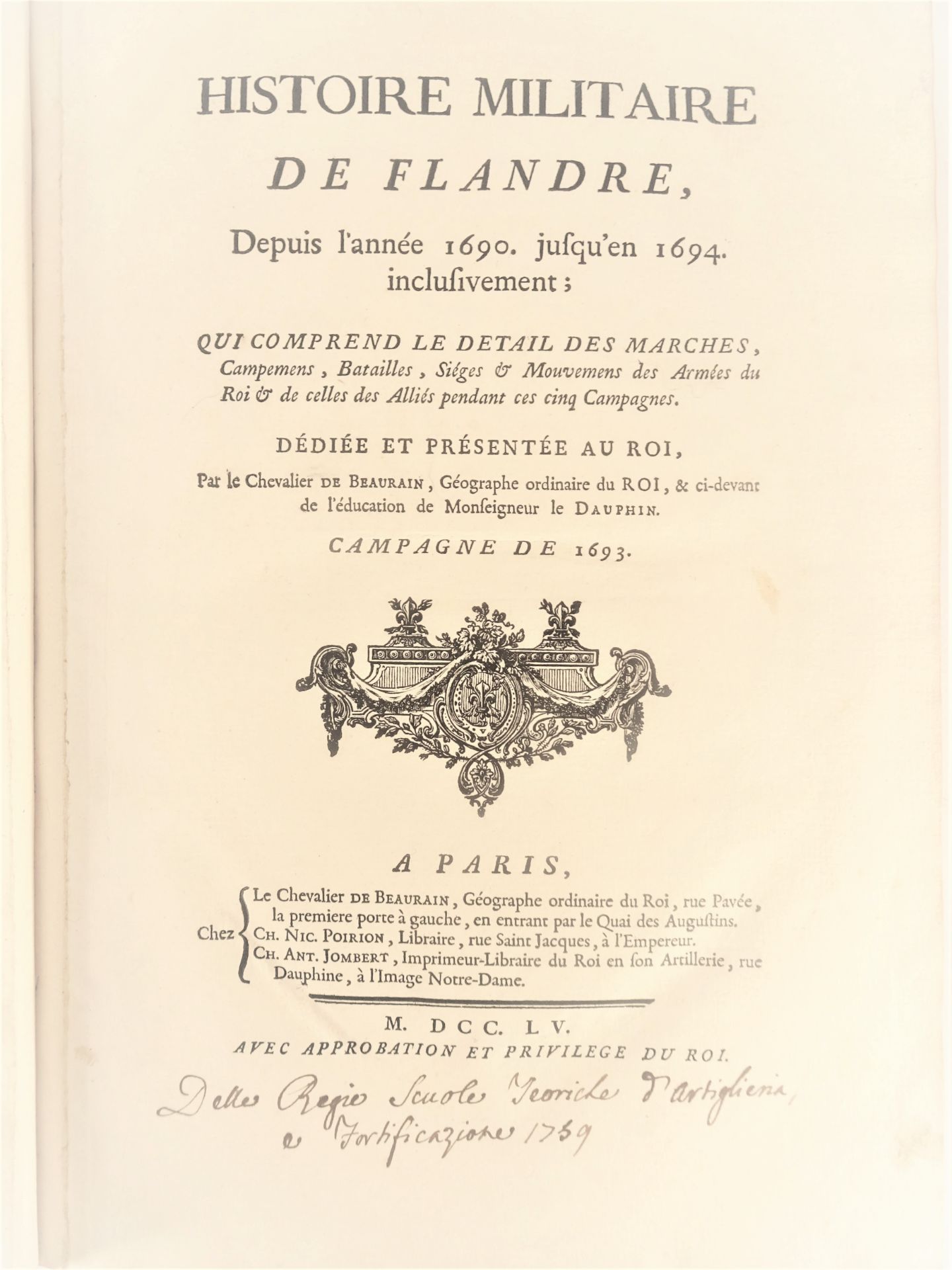 |Histoire Militaire| Chevalier de Beaurain, "Histoire Militaire de Flandre depuis l'année 1690 - Image 2 of 19