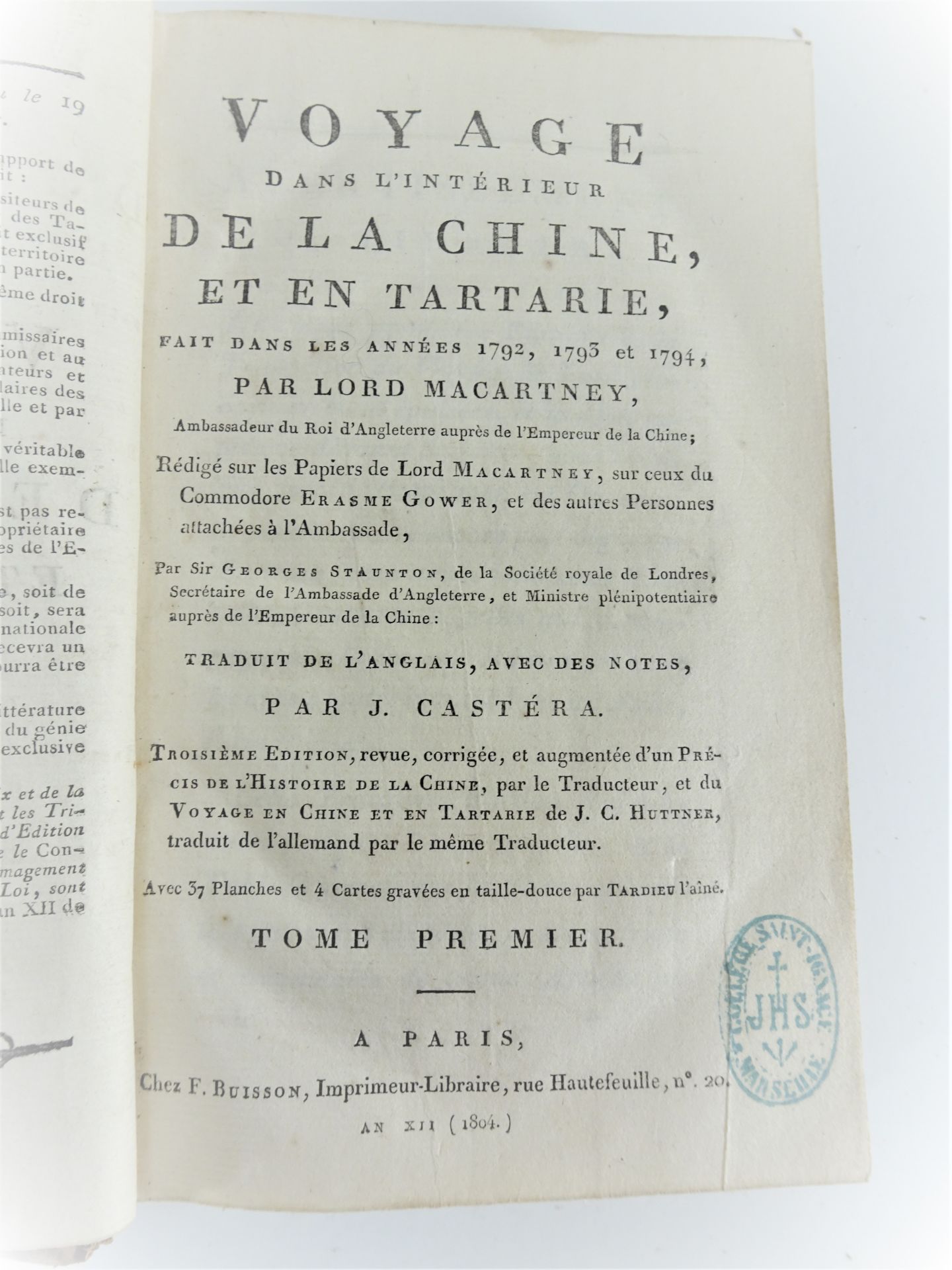 |Voyage|"Voyage dans l'intérieur de la Chine et en Tartarie, fait dans les années 1792, 1793 et 1794 - Image 4 of 7