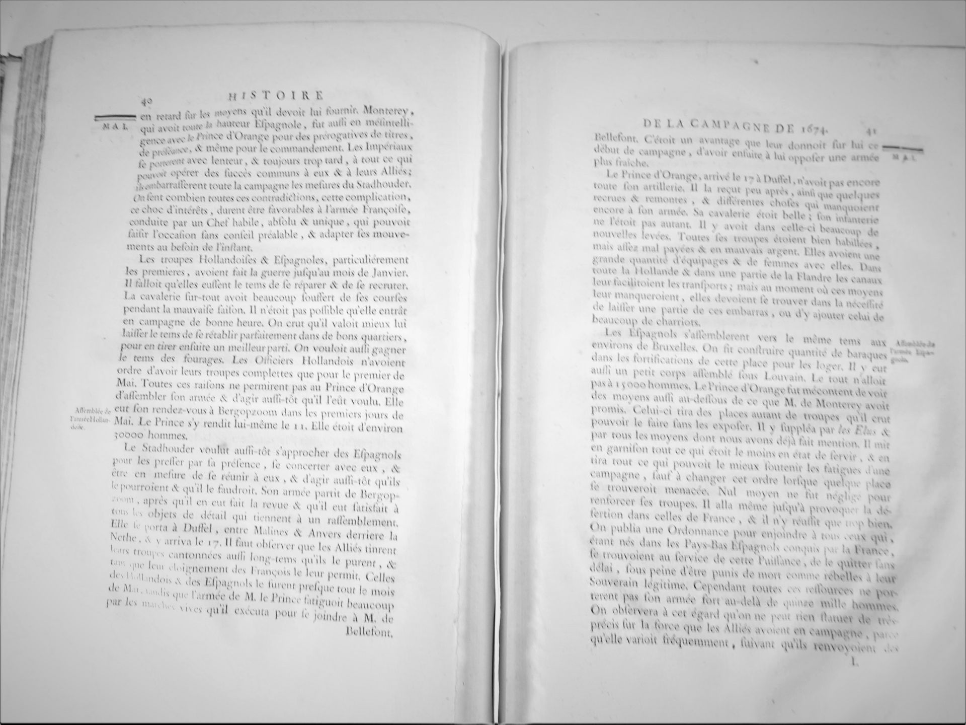 |Histoire Militaire| Chevalier de Beaurain, Histoire de la Campagne de 1674 en Flandre précédé d' - Image 9 of 19