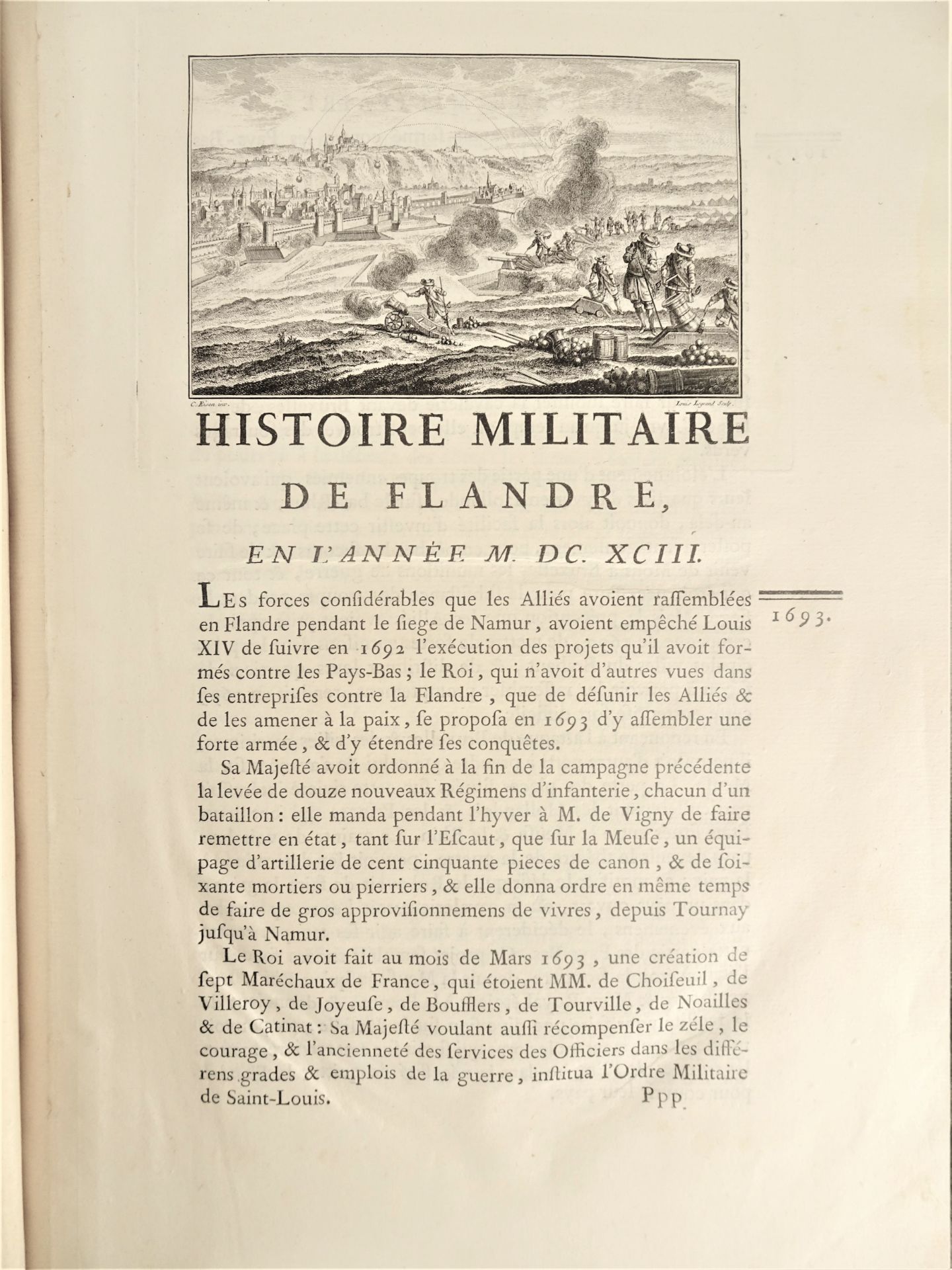 |Histoire Militaire| Chevalier de Beaurain, "Histoire Militaire de Flandre depuis l'année 1690 - Image 3 of 19