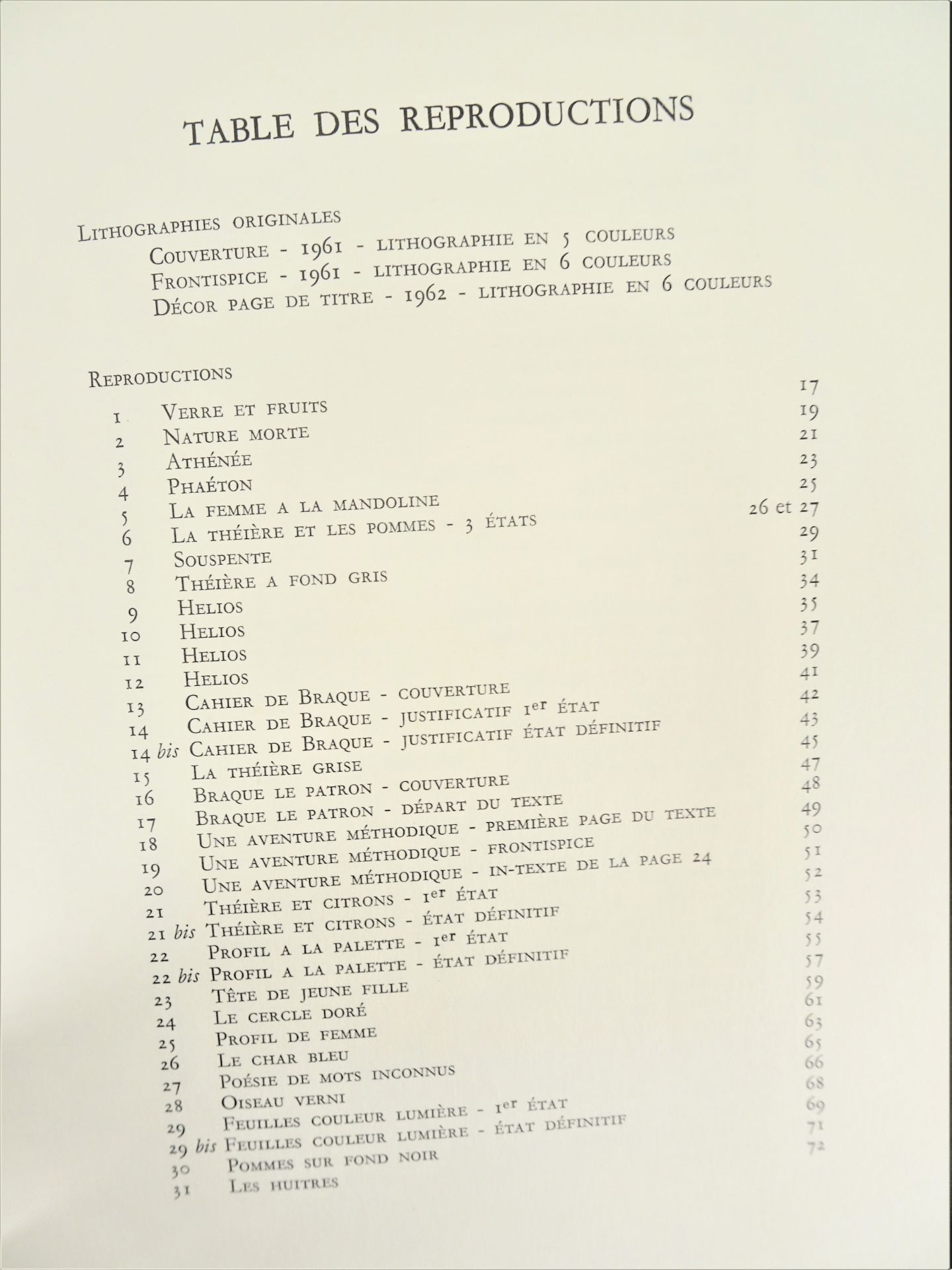 |Art| George Braque, "Braque lithographe", 1963, édition limitée. Fernand Mourlot, catalogue - Image 11 of 12