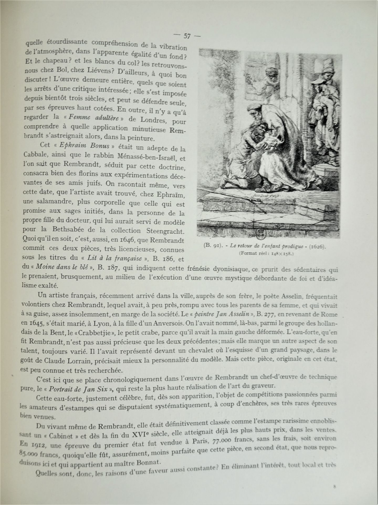|Art|André Charles Coppier, "Les eaux-fortes de Rembrandt", 1922, limité. Paris, Armand Colin, " - Image 6 of 15