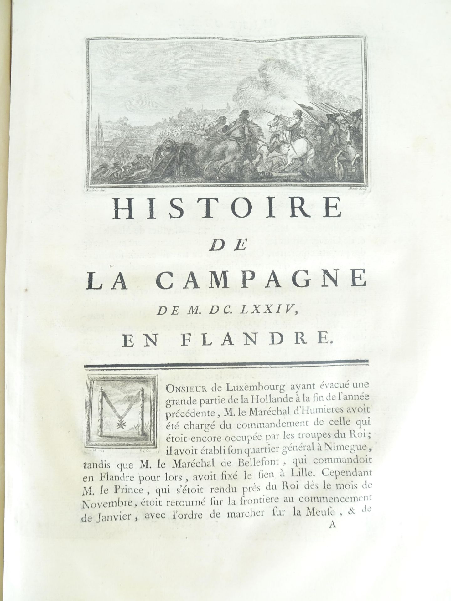 |Histoire Militaire| Chevalier de Beaurain, Histoire de la Campagne de 1674 en Flandre précédé d' - Image 8 of 19