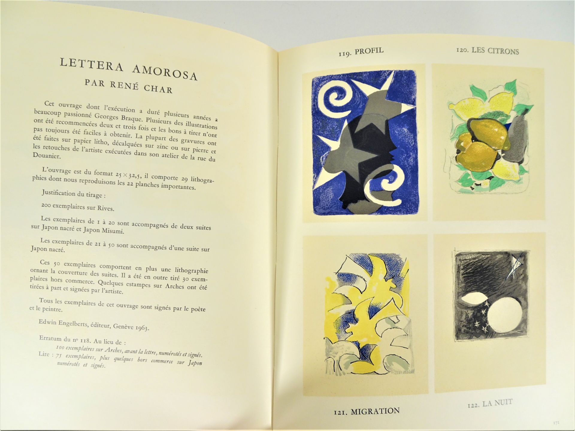 |Art| George Braque, "Braque lithographe", 1963, édition limitée. Fernand Mourlot, catalogue - Image 9 of 12