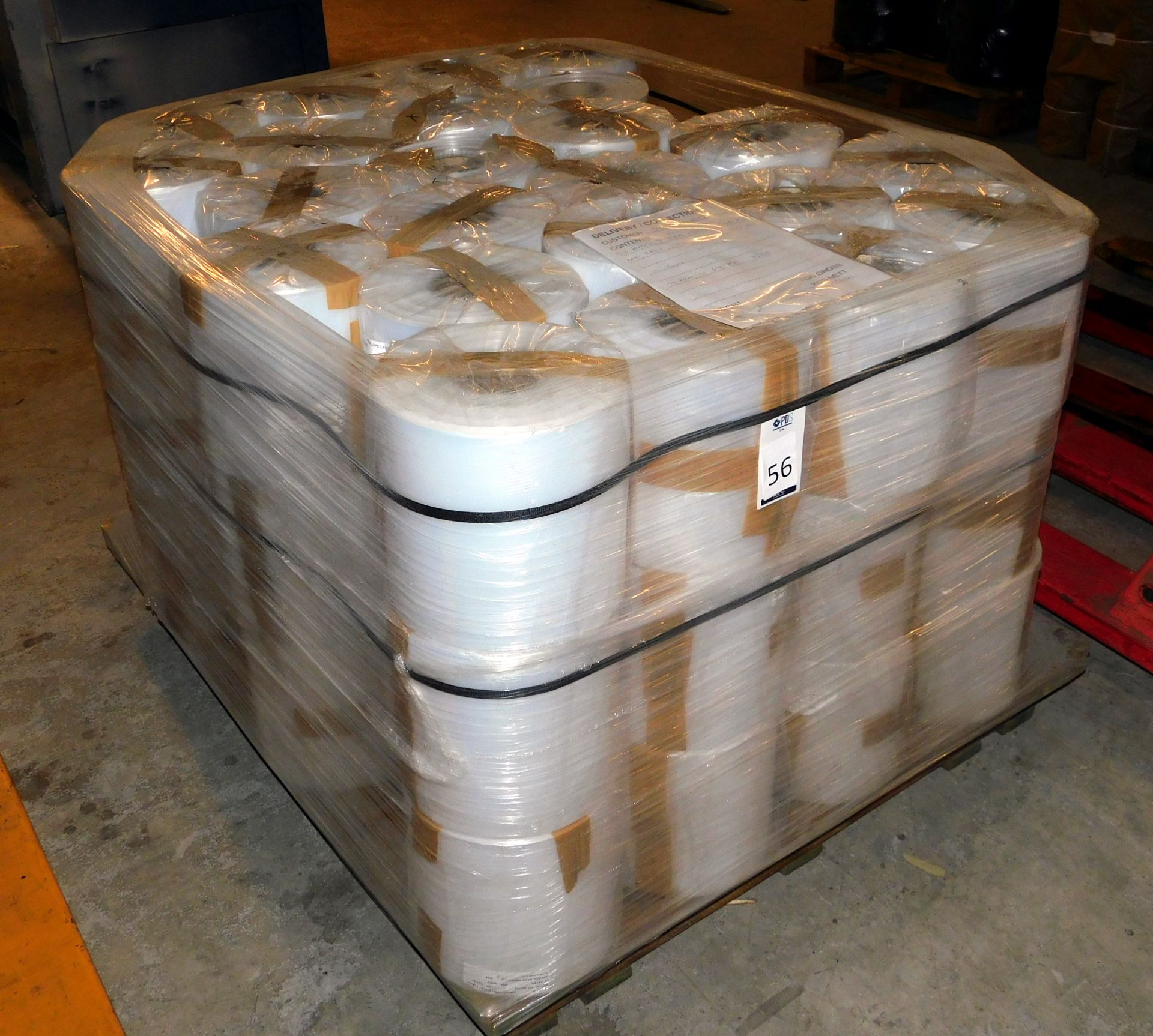 Contents of Pallet to Include 74 Spools of 9in 250g Lay Flat Film (Location: Warrington. Please