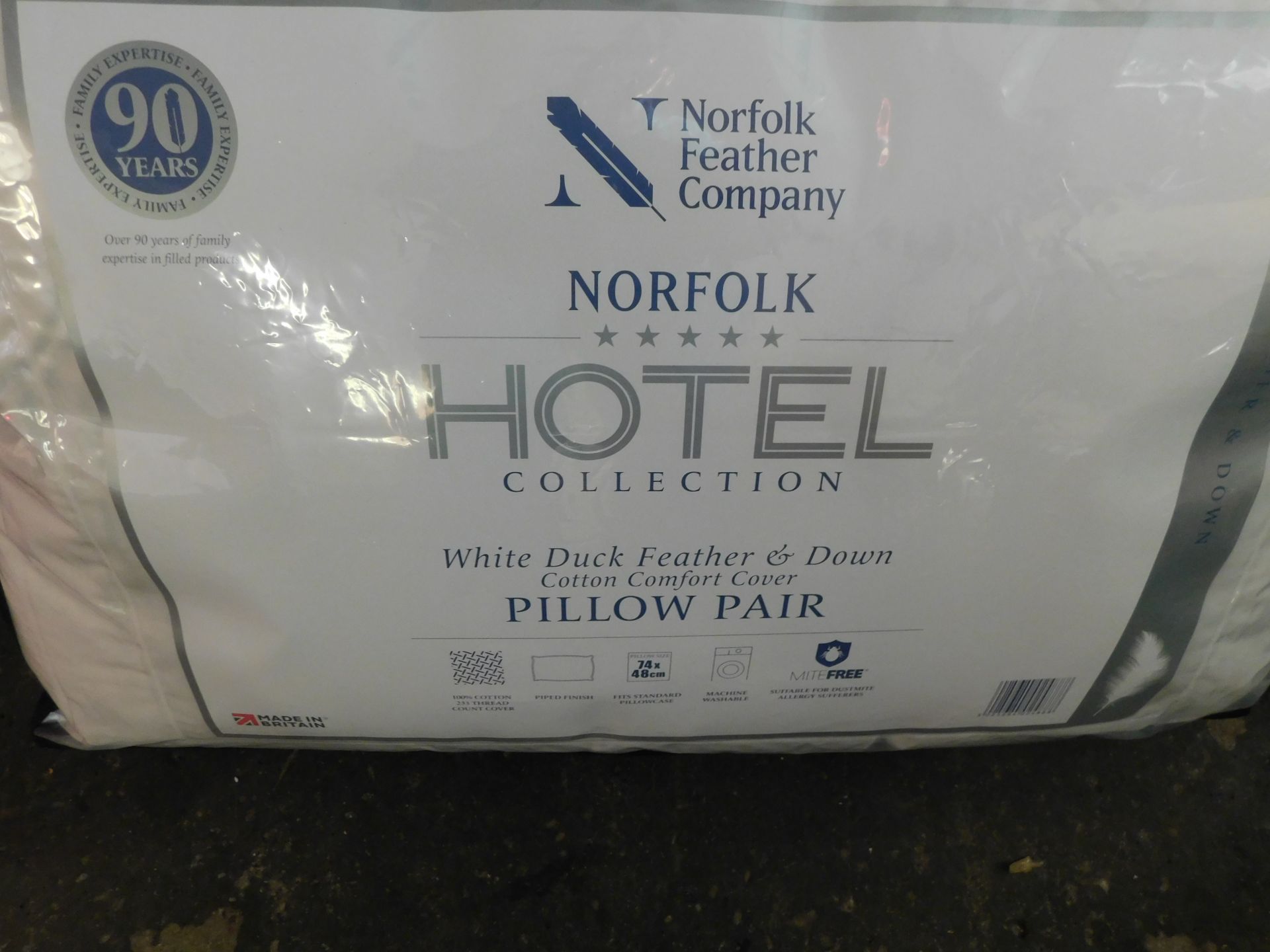 6 Pairs of Duck Feather/Down Pillows (Location Stockport. Please Refer to General Notes) - Image 3 of 3