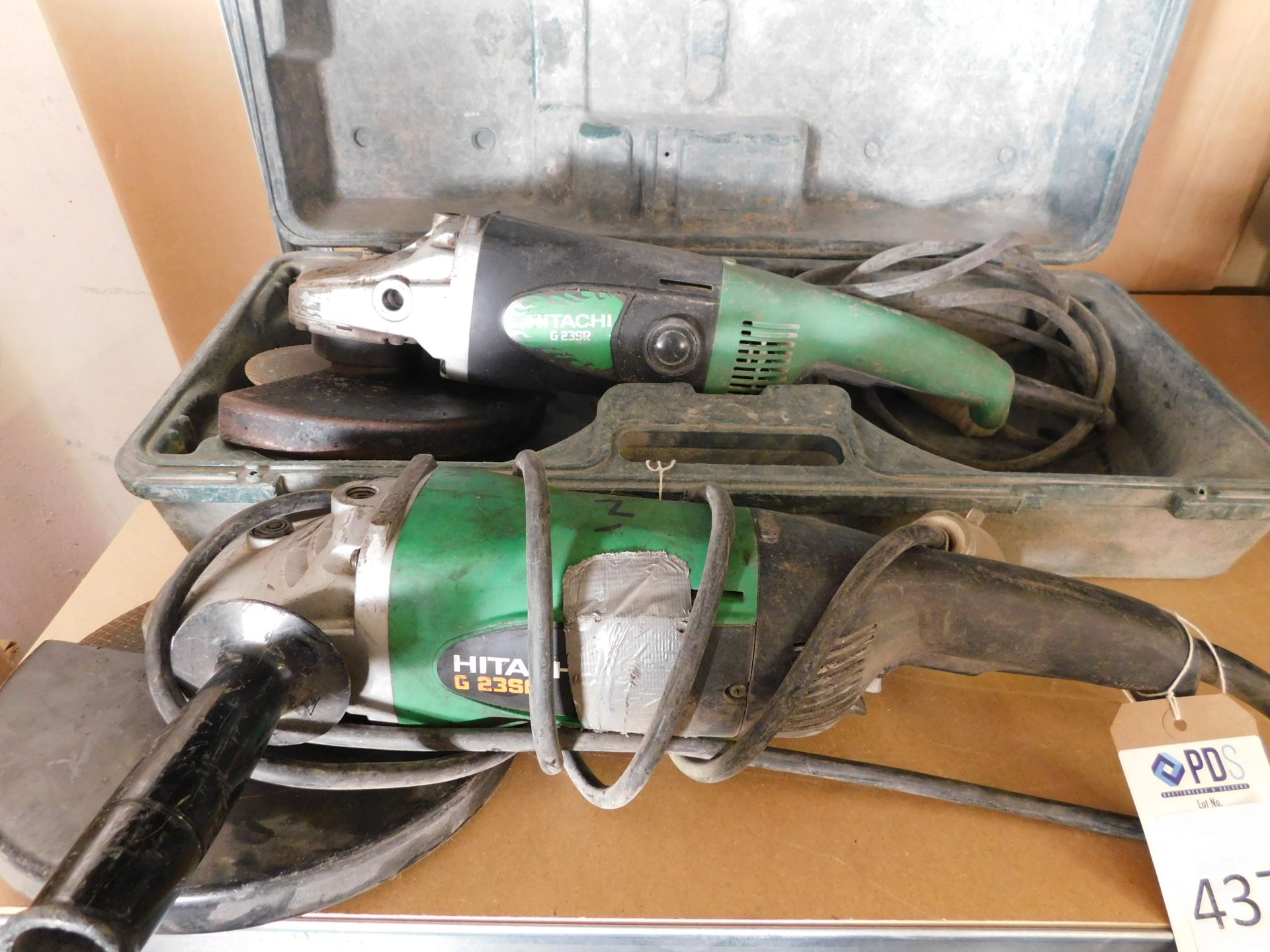 2 Hitachi Angle Grinders, 110v (Location Stockport. Please Refer to General Notes)